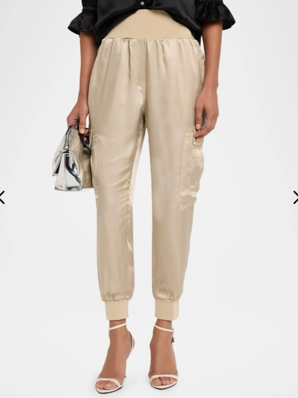 Cinq a Sept
Tous Les Jours Giles Cream Satin Balloon Jogger Pants